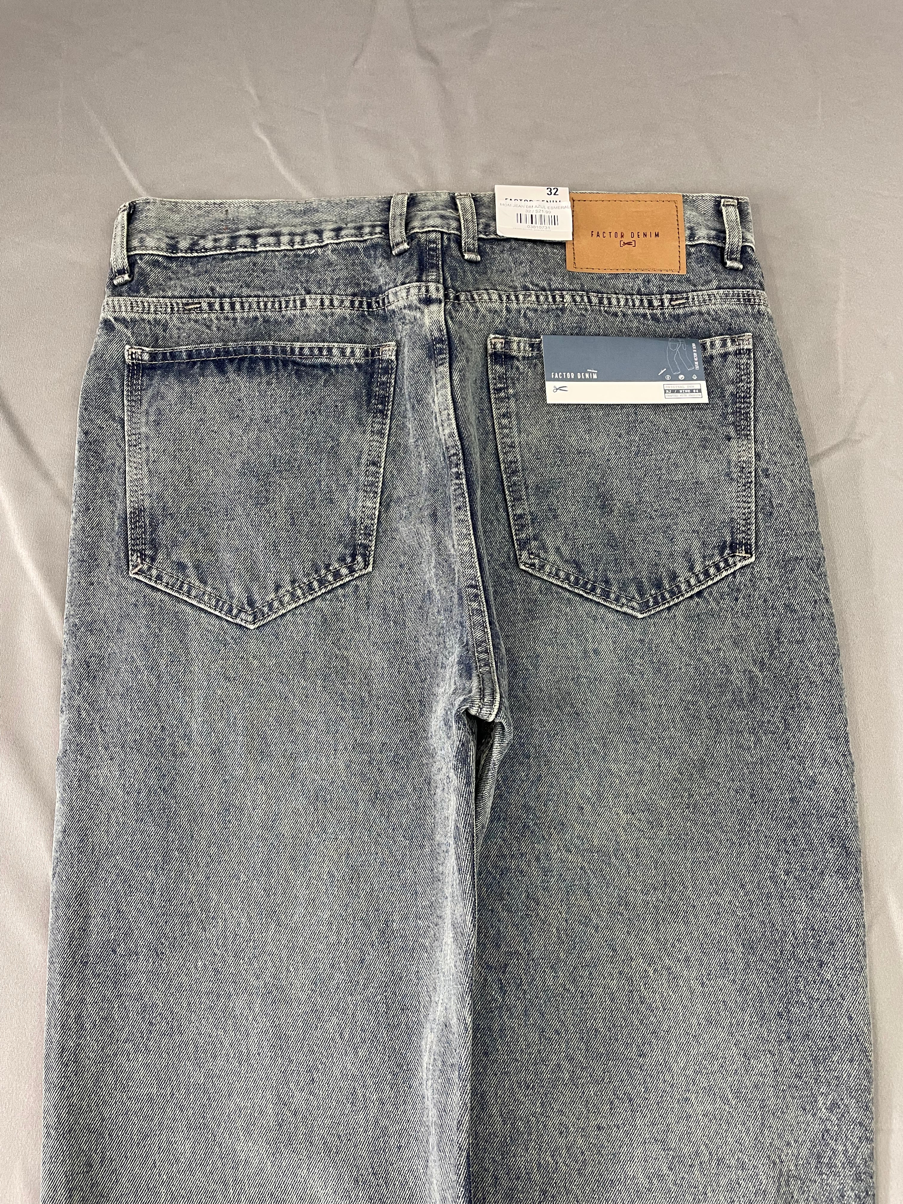 MOM JEAN DM AZUL ESMERALDA