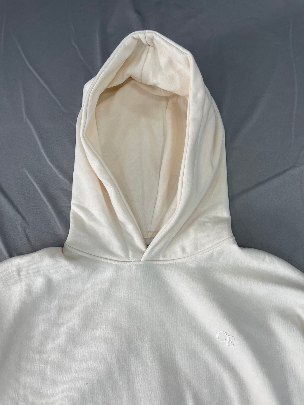 SUDADERA BOXY FIT CE BEIGE