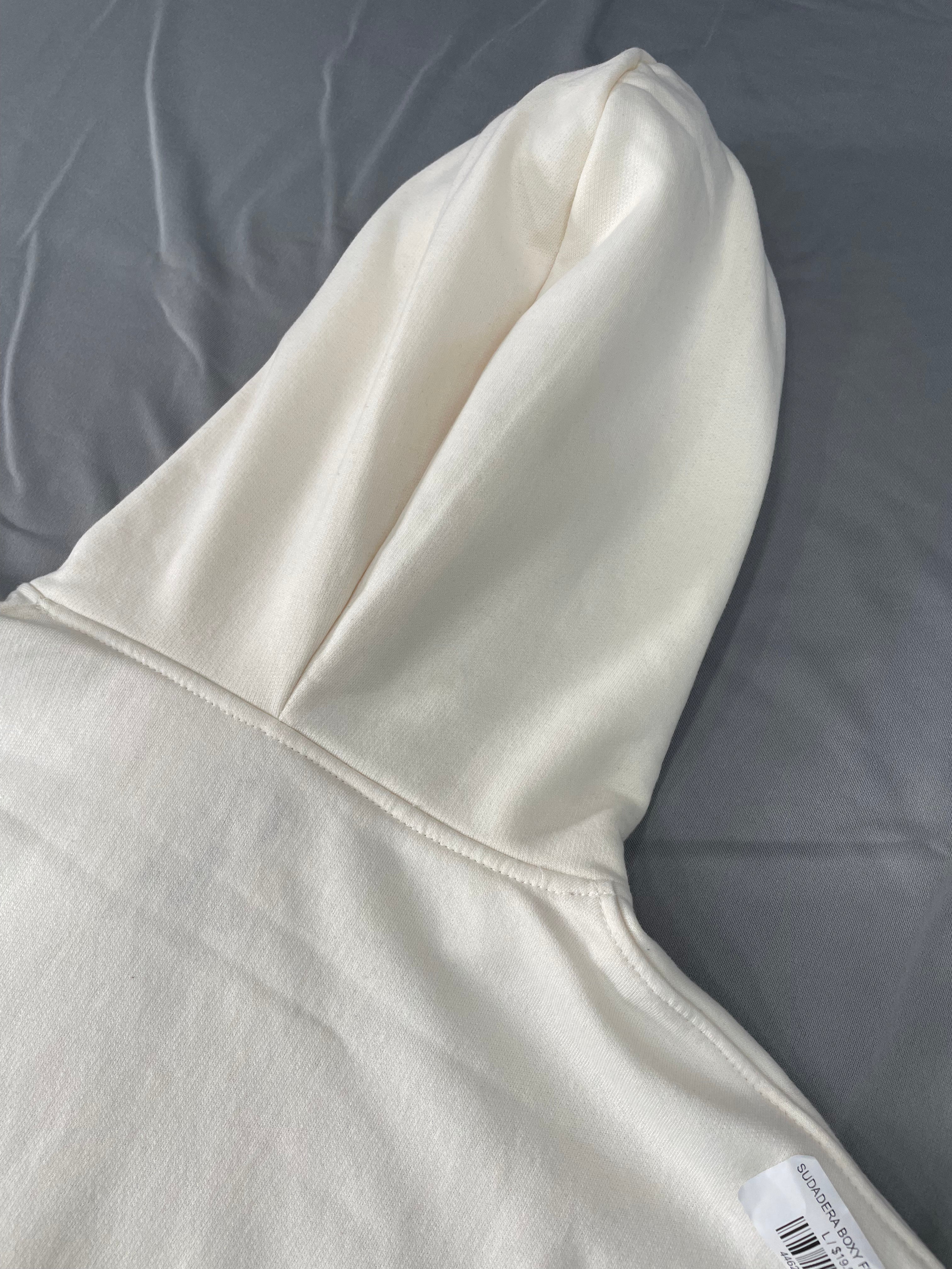 SUDADERA BOXY FIT CE BEIGE