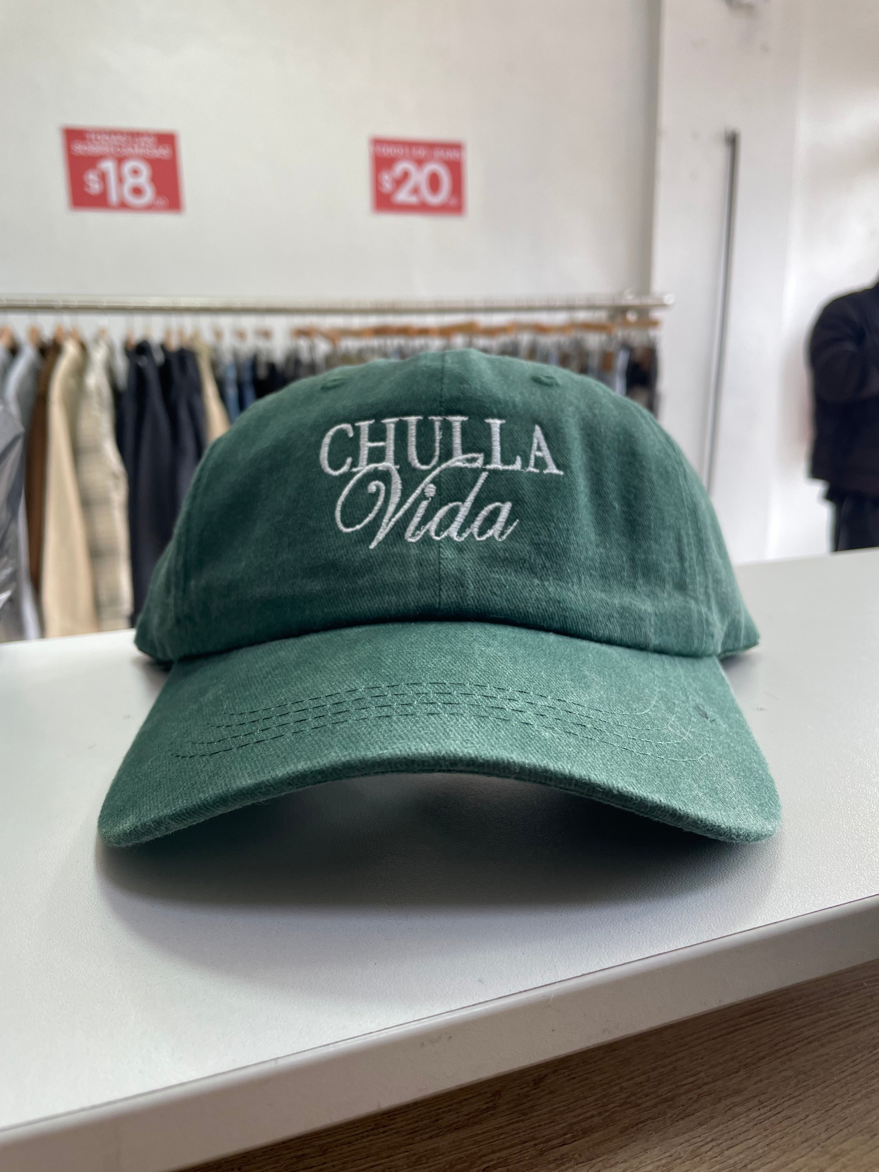 GORRA CV ACID WASH VERDE